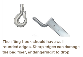 Diagram of an ideal lifting hook - should have well-rounded edges