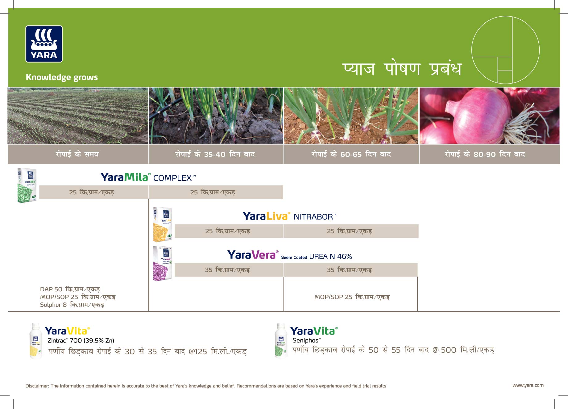 Onion Crop Nutrition Plan (Bihar)