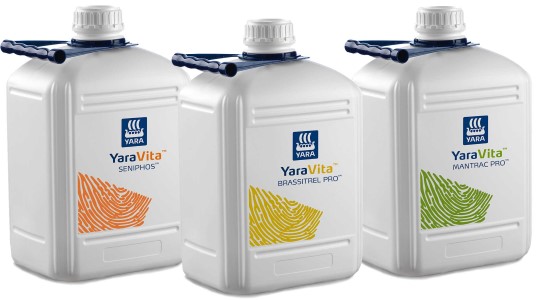 A range of Yaravita foliar nutrition products 